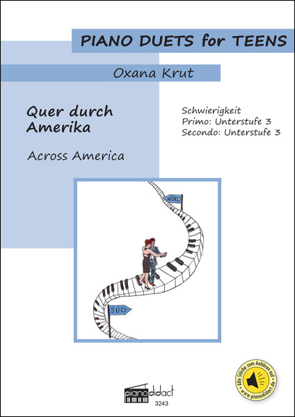 Quer durch Amerika (Piano Duets) Vorderseite, Coverpage
