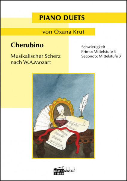 Cherubino - musikalischer Scherz nach W.A.Mozart (Piano Duets) - Coverseite