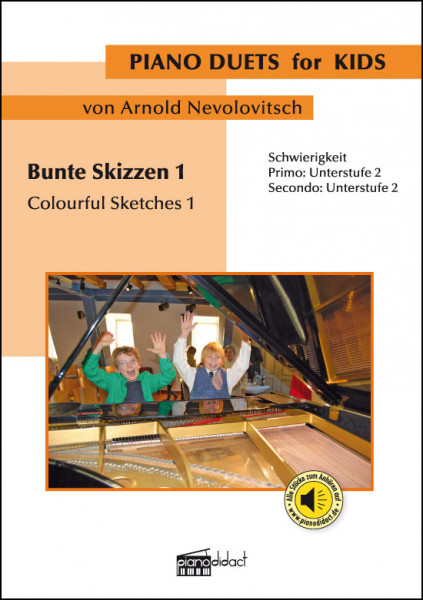 Bunte Skizzen 1 von Arnold Nevolovitsch (PIANO DUETS for KIDS) - Coverseite (Pianodidact 3281)