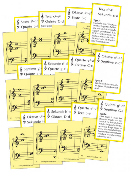 Notenkarten Nr. 5 - Intervalle Grobbestimmung