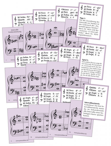 Notenkarten Nr. 8 - Intervalle Feinbestimmung