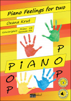 Piano Feelings for two von Oxana Krut (Piano Pop Duets) Coverseite, Vorderseite Piano Feelings for two von Oxana Krut (Piano Pop Duets) Coverseite, Vorderseite